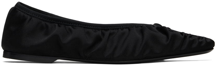 Кросівки та взуття TOTEME 'The Gathered' Flats чорний | 243-WAS2747-FB0228