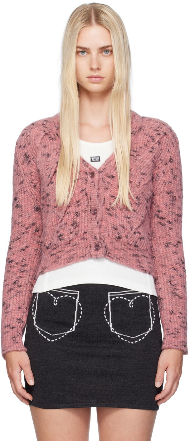 Cветр Moschino Cable Knit Cardigan Рожевий | 242K10904
