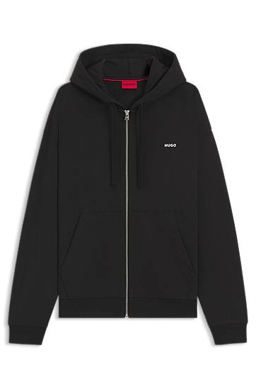 Світшоти BOSS Relaxed-Fit Cotton Terry Zip-Up Hoodie чорний | 50548651