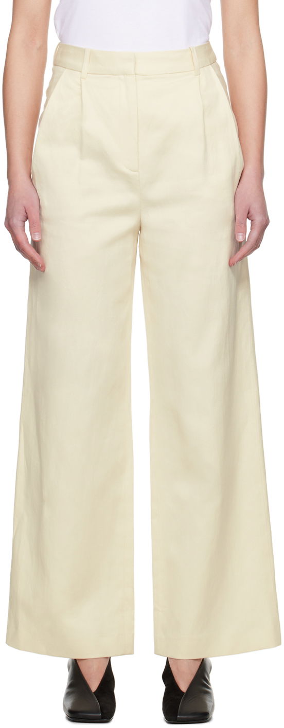 Штани Loulou de Saison Loulou de Saison Idai Wide-Leg Trousers Жовтий | IDAI