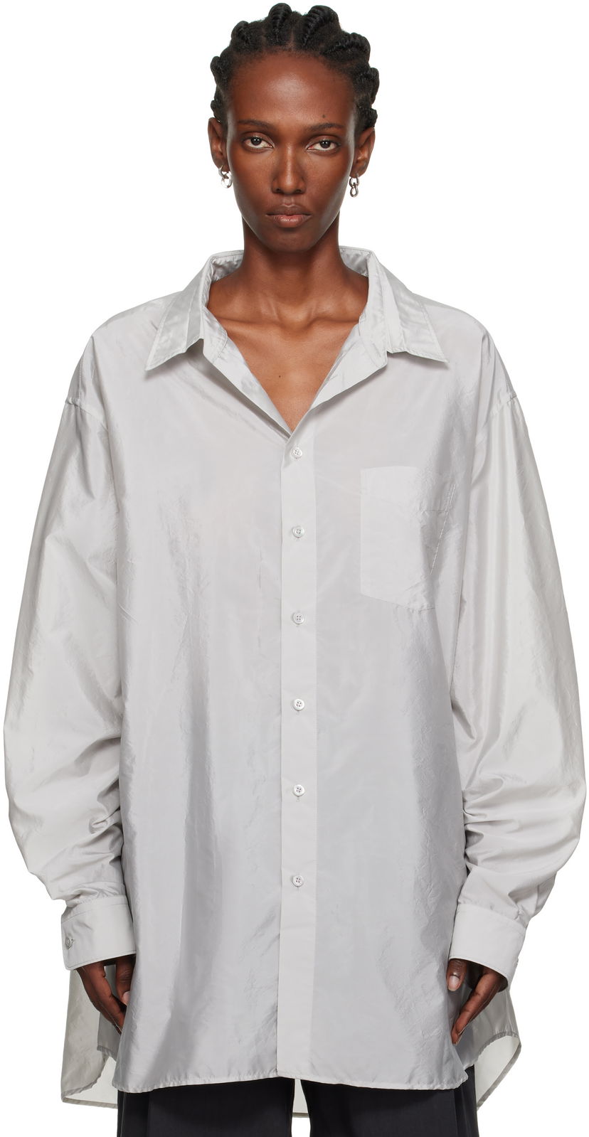 Сорочка Maison Margiela Maison Margiela Long-Sleeve Button-Down Shirt Сірий | S51DT0025 M35350