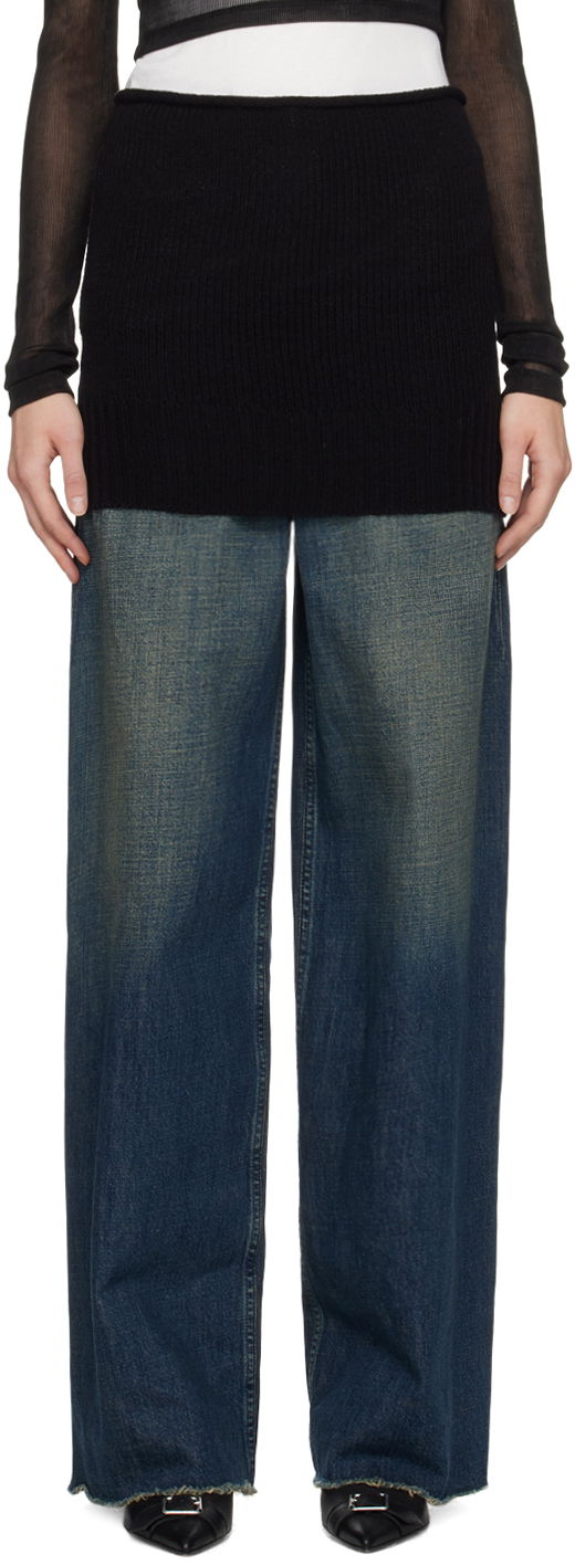 Спідниця Maison Margiela MM6 Rolled Edge Miniskirt чорний | S52TP0033 S18448