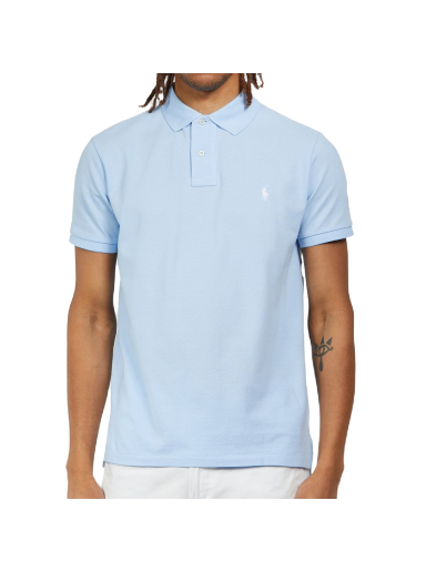 Сорочка поло Polo by Ralph Lauren Custom Slim Fit Mesh Polo Shirt Синій | 710782592013
