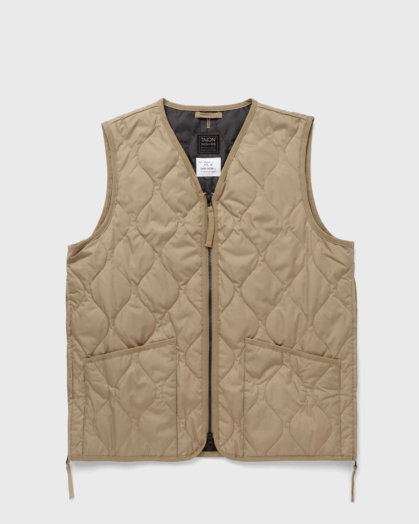 Жилет TAION MILITARY ZIP V NECK DOWN VEST Коричневий | TAION-001ZML-1-COYOTE