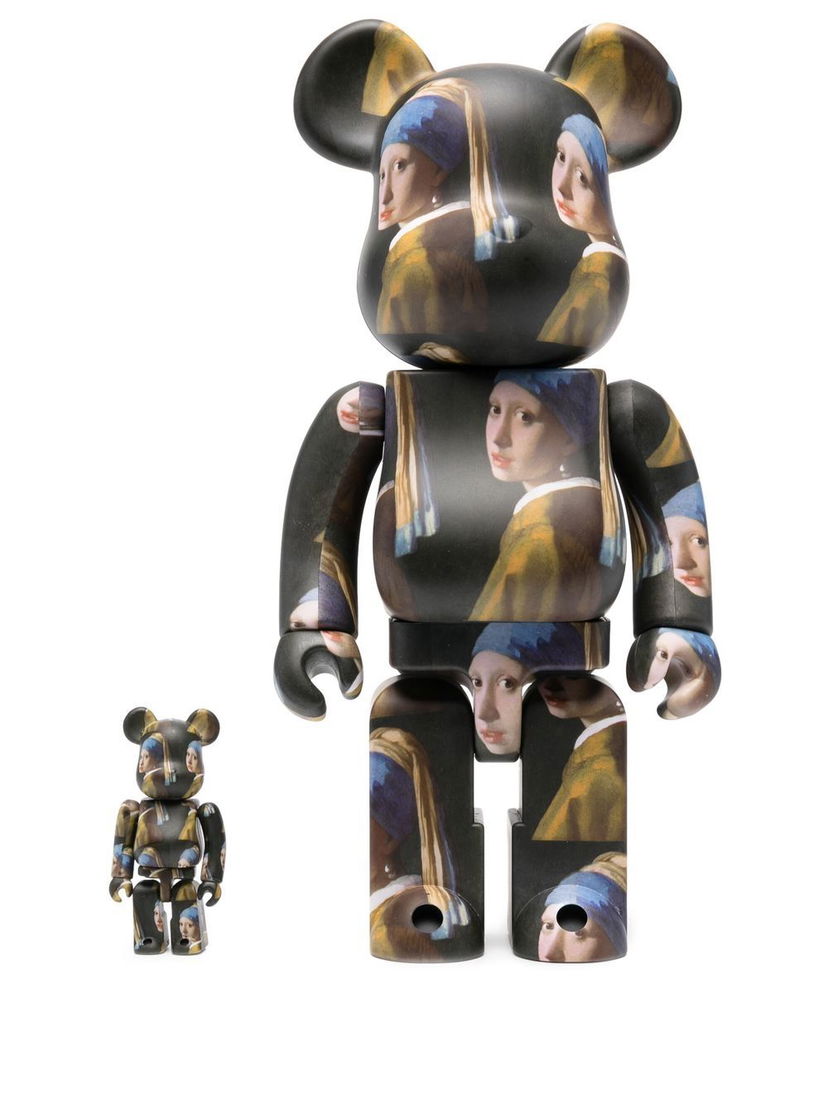 Колекційний Medicom Toy 100% + 400% Johannes Vermeer Girl BE@RBRICK set - Black чорний | 14VERMEER18794502