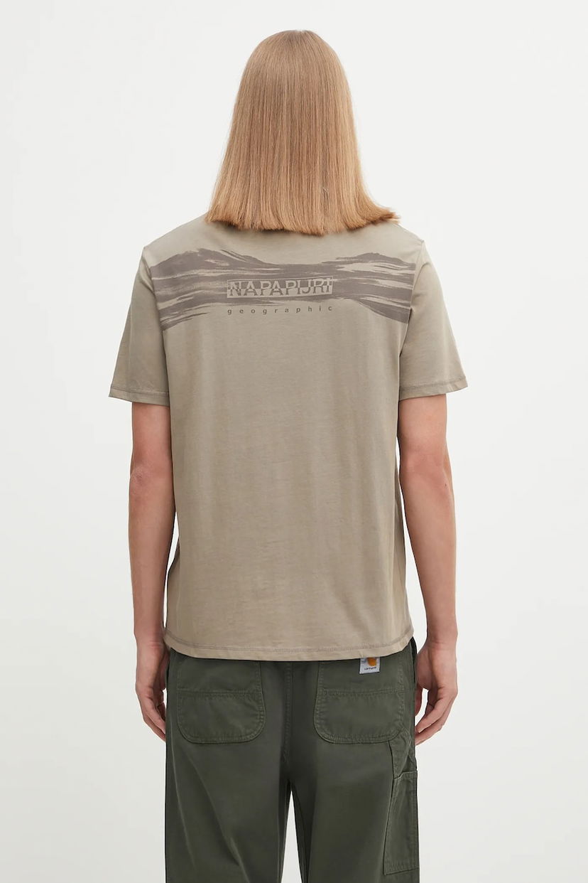 Футболка Napapijri Cotton T-shirt S-Back Graphic Зелений | NP0A88SUN1T1