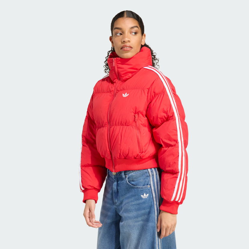 Пуховик adidas Performance Adicolor Cropped Puffer Jacket Червоний | JX2966