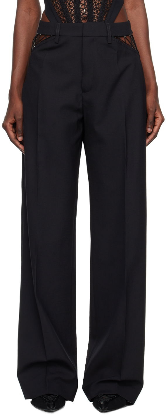 Штани Dion Lee Picot Detail High-Waisted Trousers чорний | C2151P23