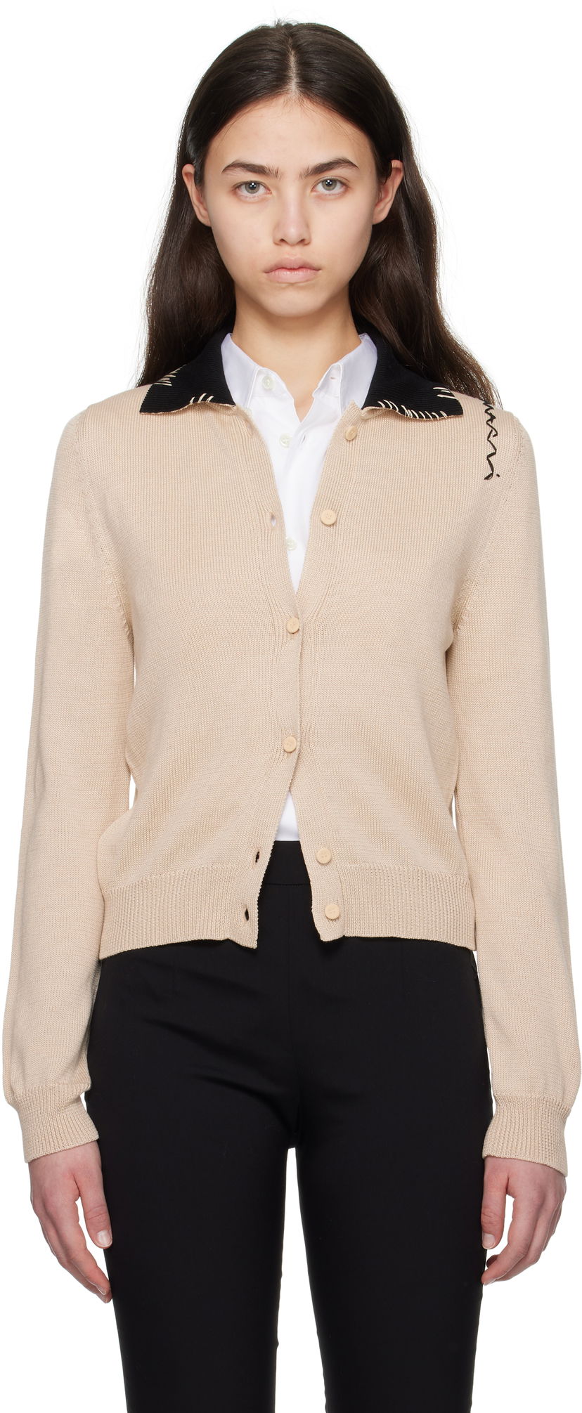 Cветр Marni Marni Mending Knit Cardigan бежевий | CDMD0404Q0 UFCN54