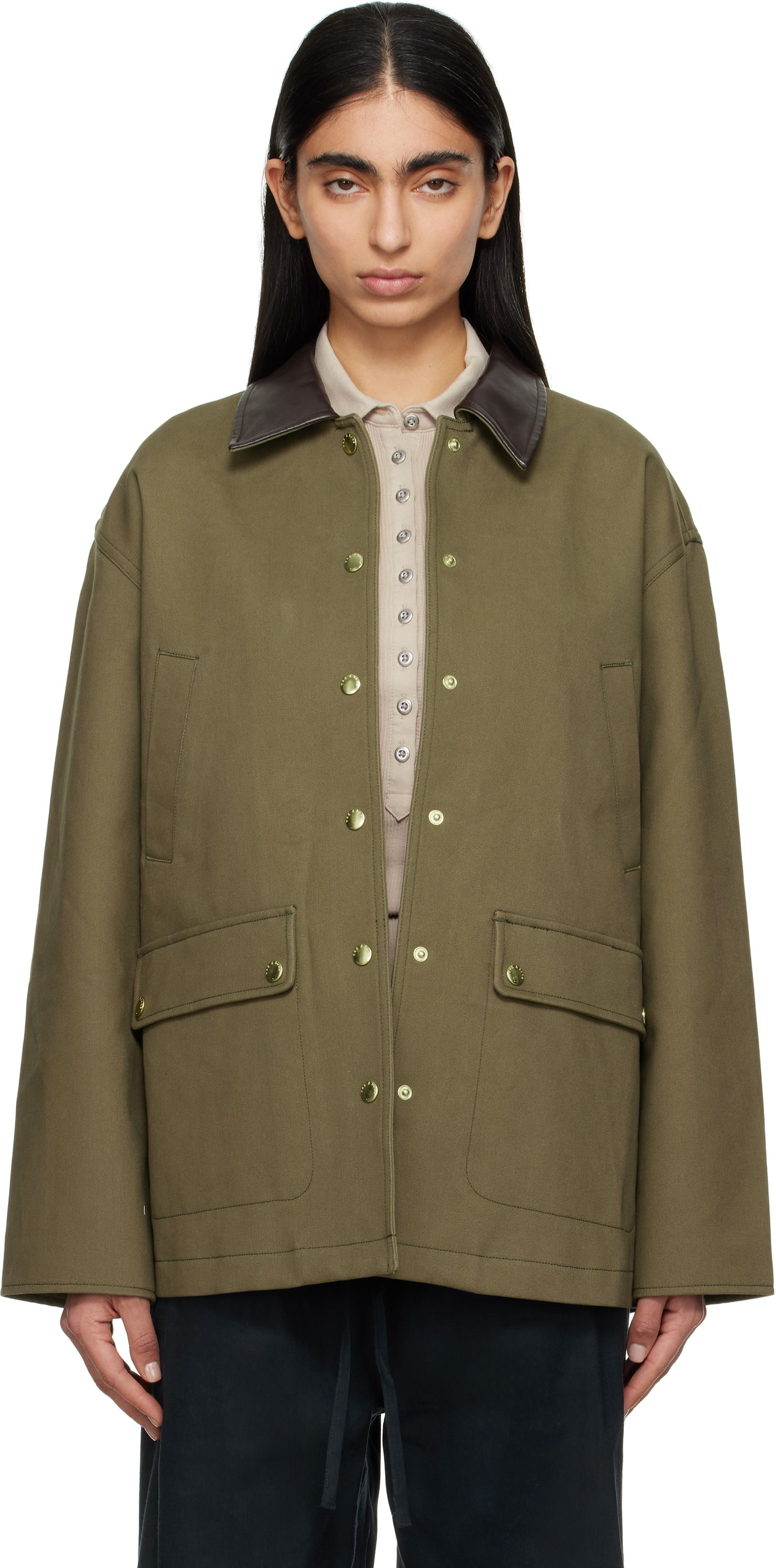 Куртка rag & bone Rag & Bone Cassidy Cotton Jacket Зелений | WAW24F20167516, 0