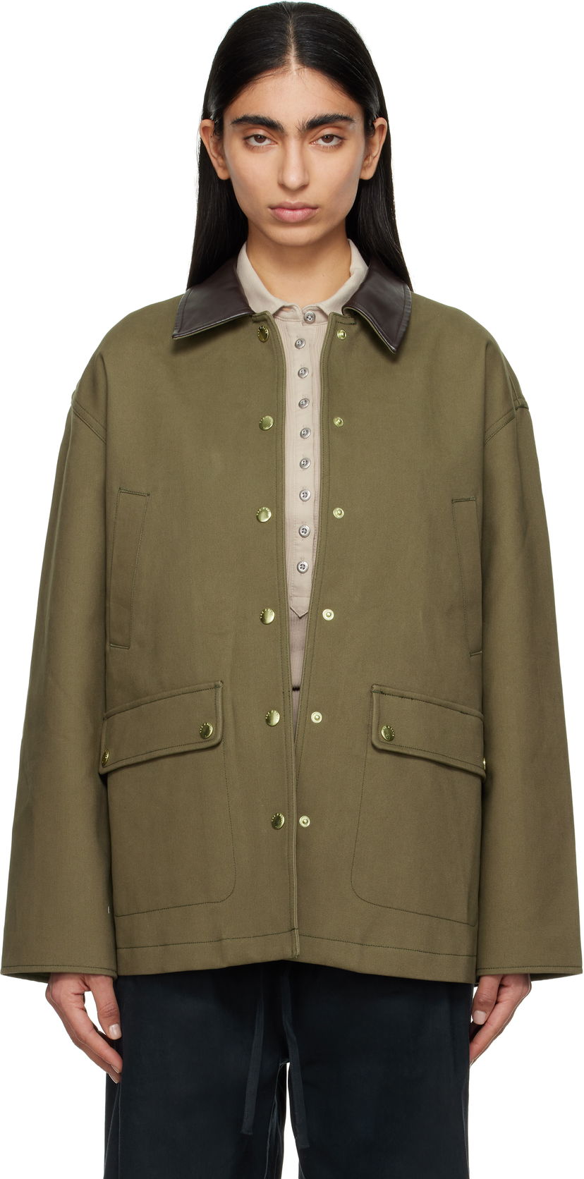 Куртка rag & bone Rag & Bone Cassidy Cotton Jacket Зелений | WAW24F20167516