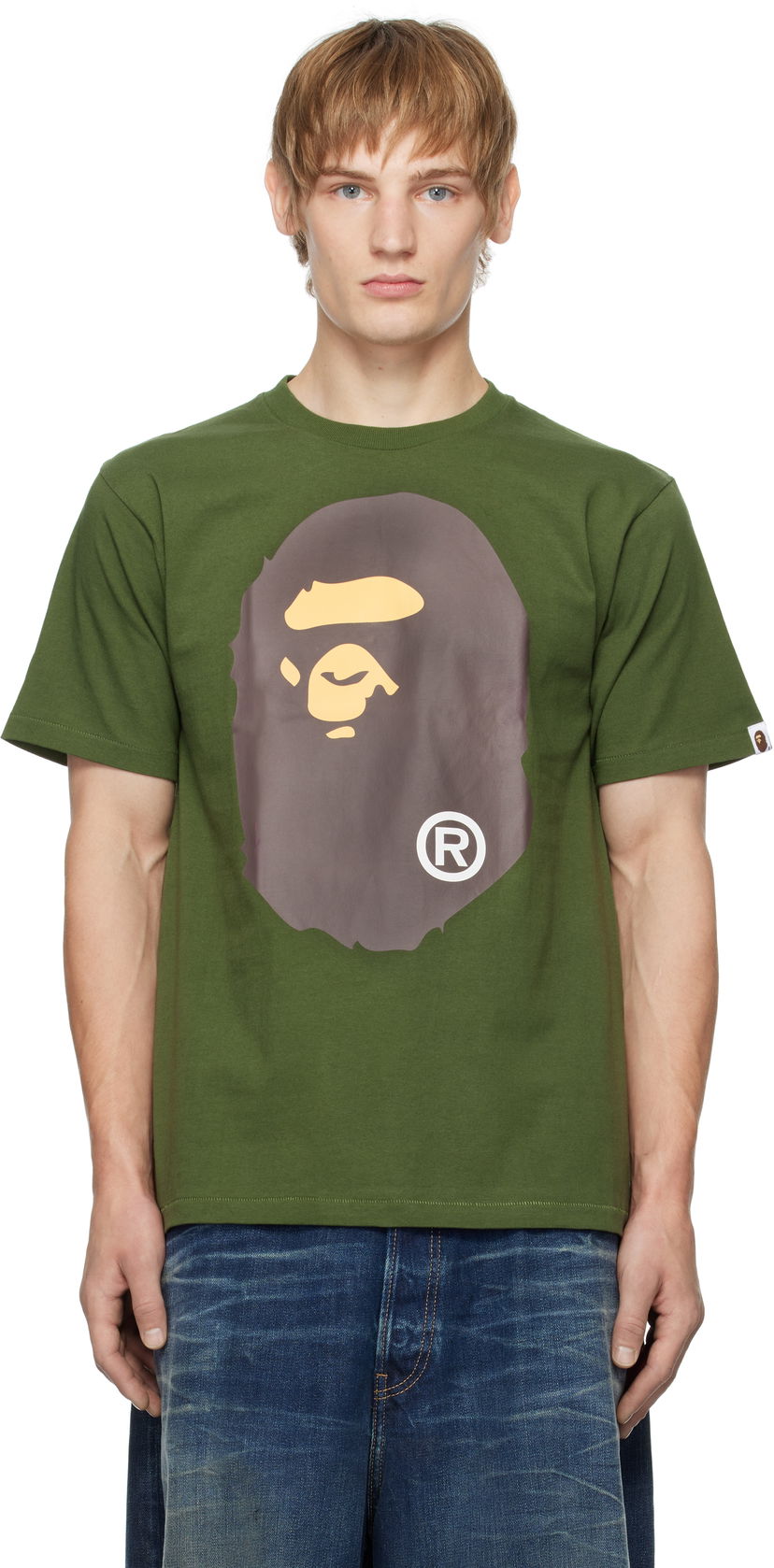 Футболка BAPE Big Ape Head Graphic T-Shirt Зелений | 001TEK801002M