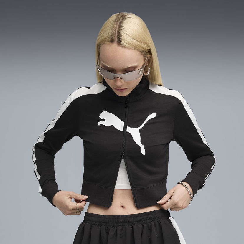Куртка Puma FUTURE.PUMA.ARCHIVE T7 Women's Cropped Semi-Fitted Track Jacket чорний | 632123_01