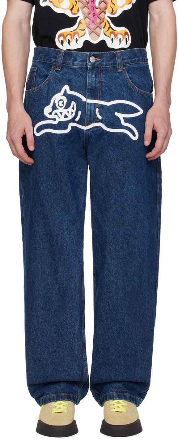 Джинси BBC IceCream Running Dog Double Scoop Jeans Синій | ICD002