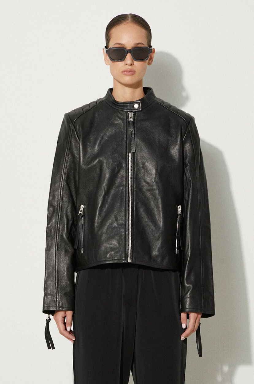 Куртка Samsoe Samsoe Samsoe Samsoe Leather Jacket чорний | F23300187