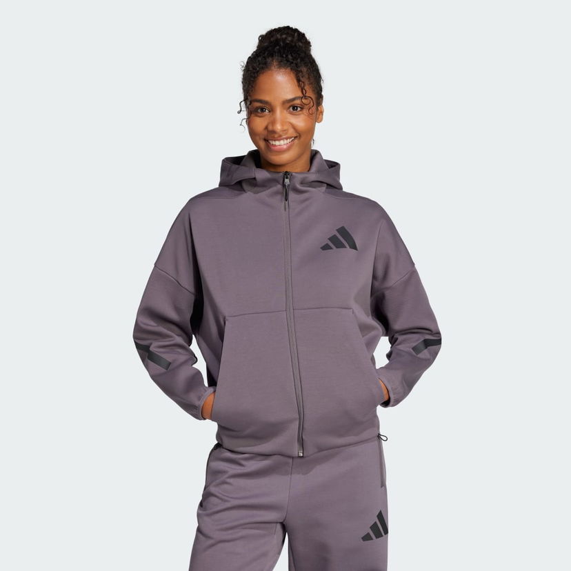 Світшоти adidas Performance Z.N.E. Full-Zip Training Hoodie Фіолетовий | JD5985