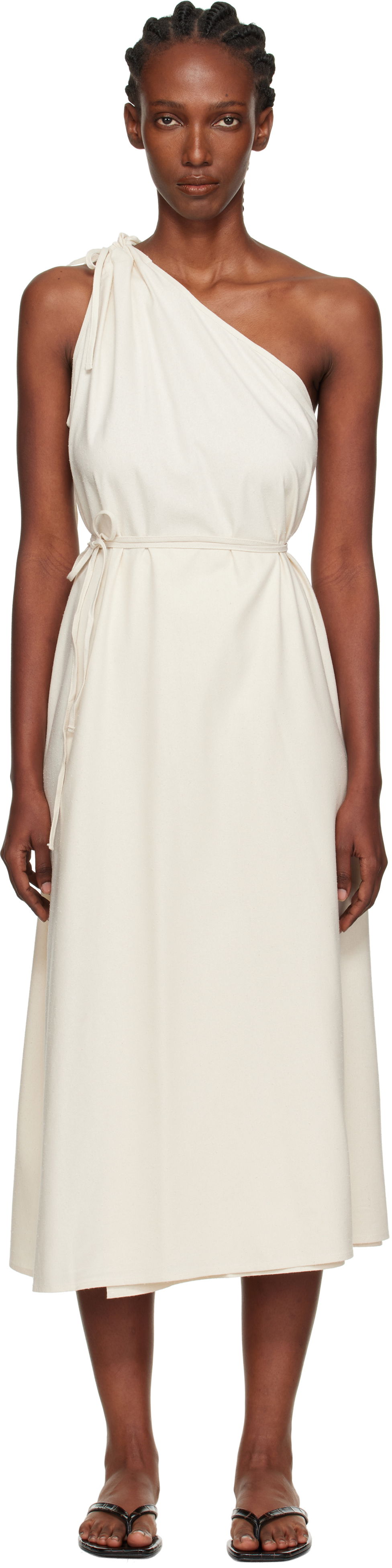 плаття Baserange Baserange View One-Shoulder Midi Dress білий | DRVI-WS-AU25, 0