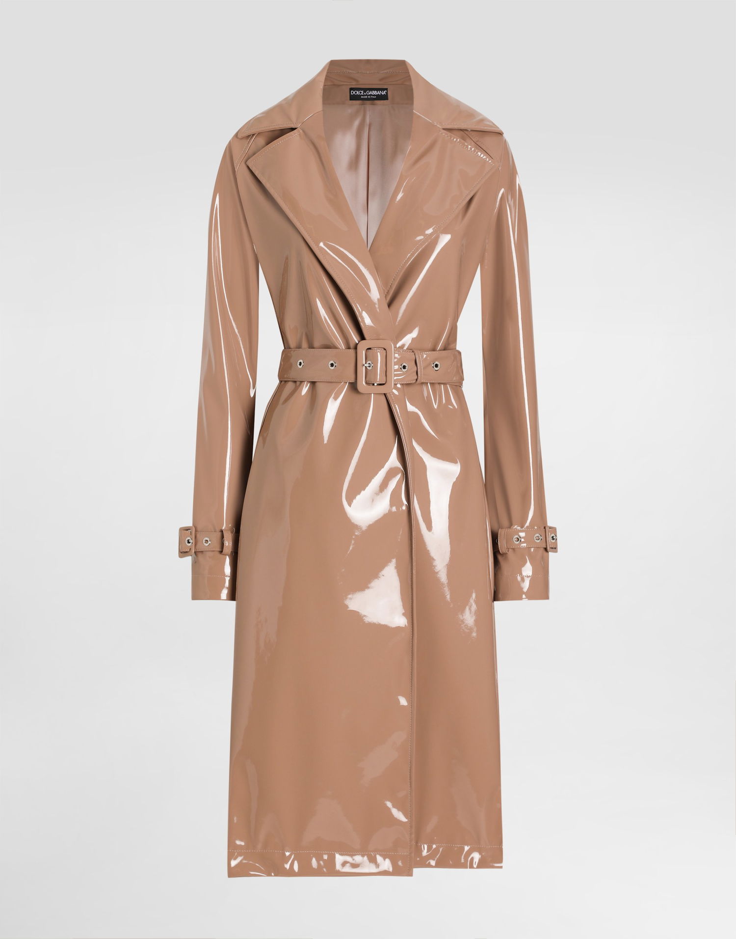 Тренчкот Dolce & Gabbana Dolce & Gabbana Faux Leather Trench Coat бежевий | F0W3WTFUSW7M0179, 0