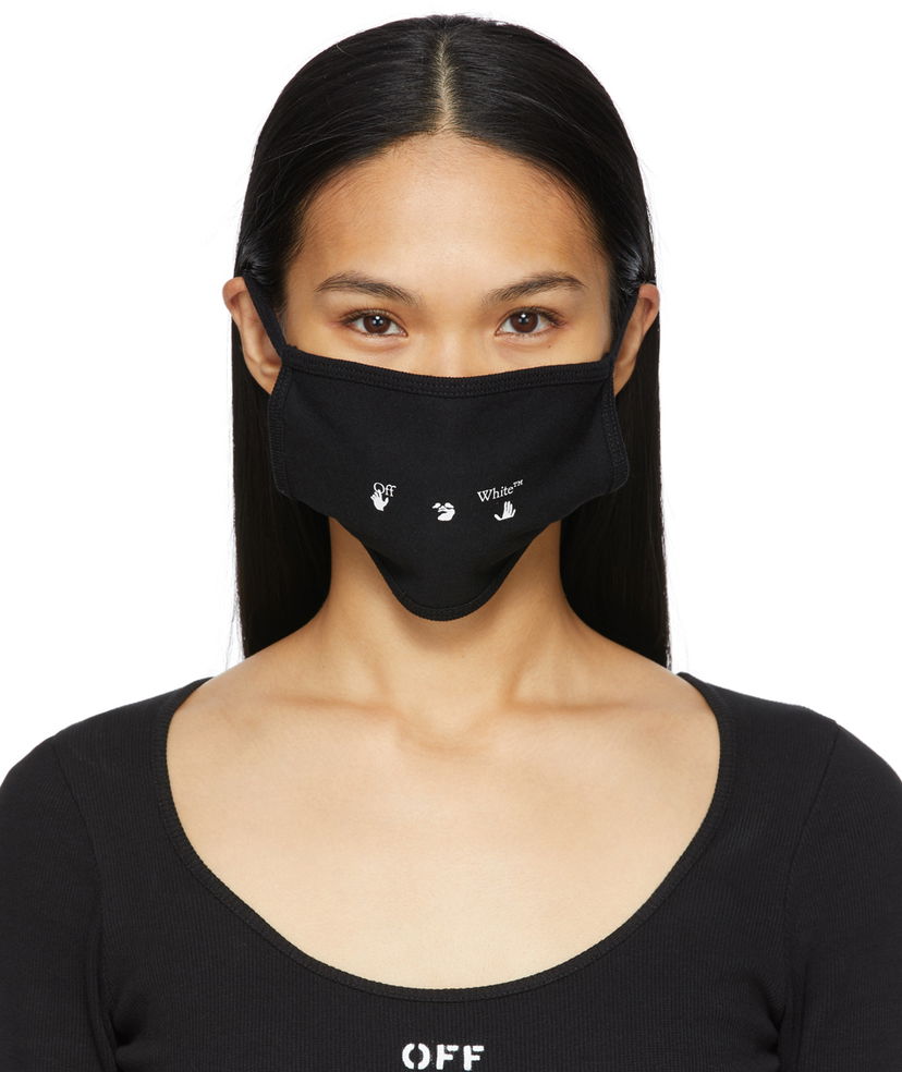 Одяг Off-White Black New Logo Mask чорний | OMRG001R21JER0011001