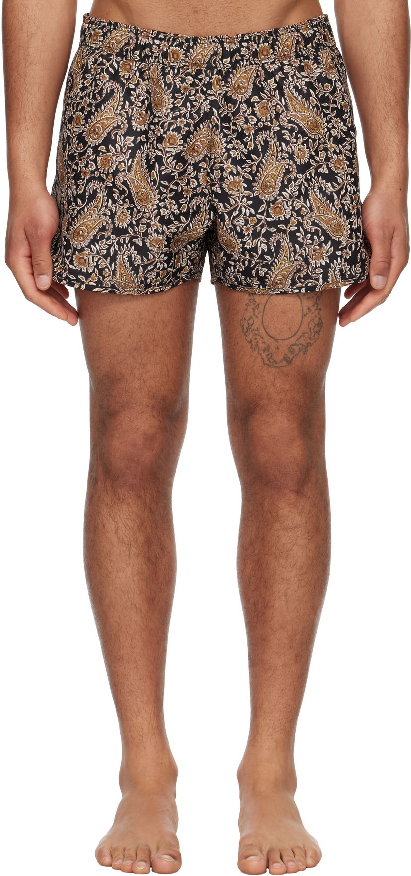 Шорти ISABEL MARANT Isabel Marant Vicente Paisley Print Swim Shorts чорний | MB0010HA-C1P01H
