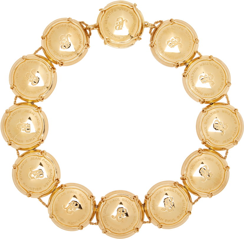 Кольє Jean Paul Gaultier Jean Paul Gaultier Gold Champagne Cork Chain Necklace Жовтий | 25/03-W-JW005-X053-92