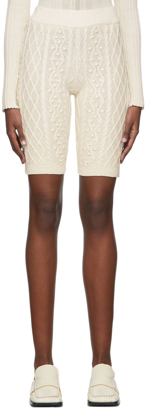 Шорти Loulou de Saison Loulou de Saison Musa Knit Shorts білий | MUSA