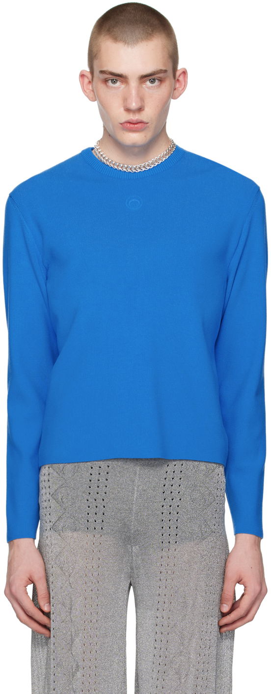 Cветр Marine Serre Core Knit Sweater Синій | MTK005 CKNI0511