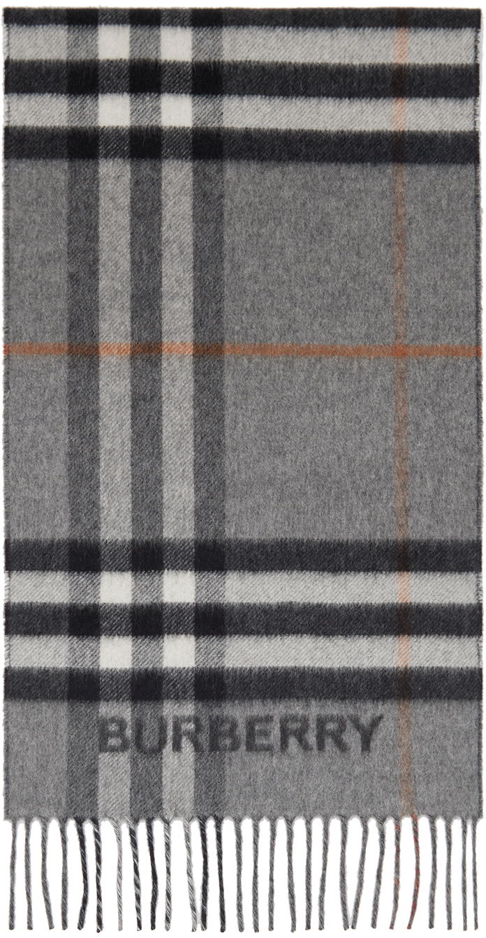 Шарф Burberry Contrast Check Scarf Gray Сірий | 8059277