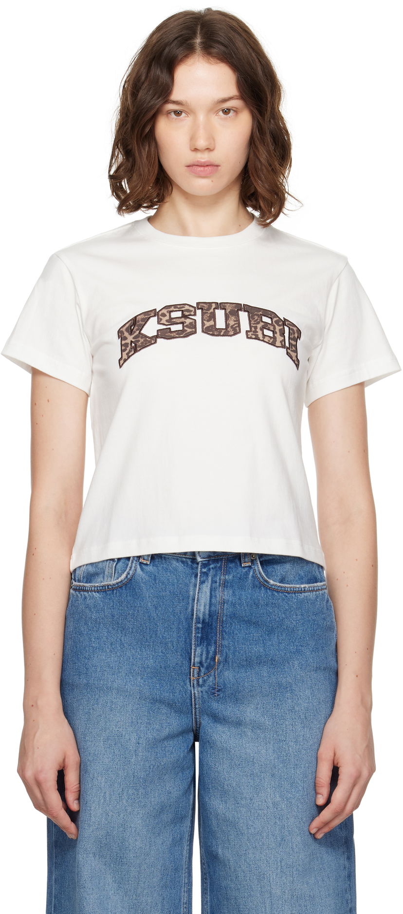 Футболка Ksubi Ksubi Leo Shrunken Short Sleeve T-Shirt білий | WPF25TE002