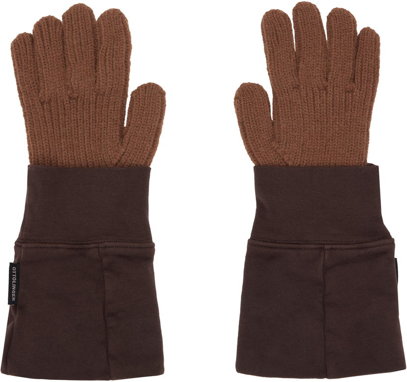 Рукавички Ottolinger Ottolinger Deconstructed Sleeve Gloves Коричневий | 129-902928-01
