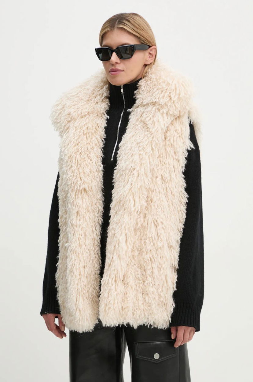 Жилет Nanushka Faux Fur Vest бежевий | NU24FWTP40371