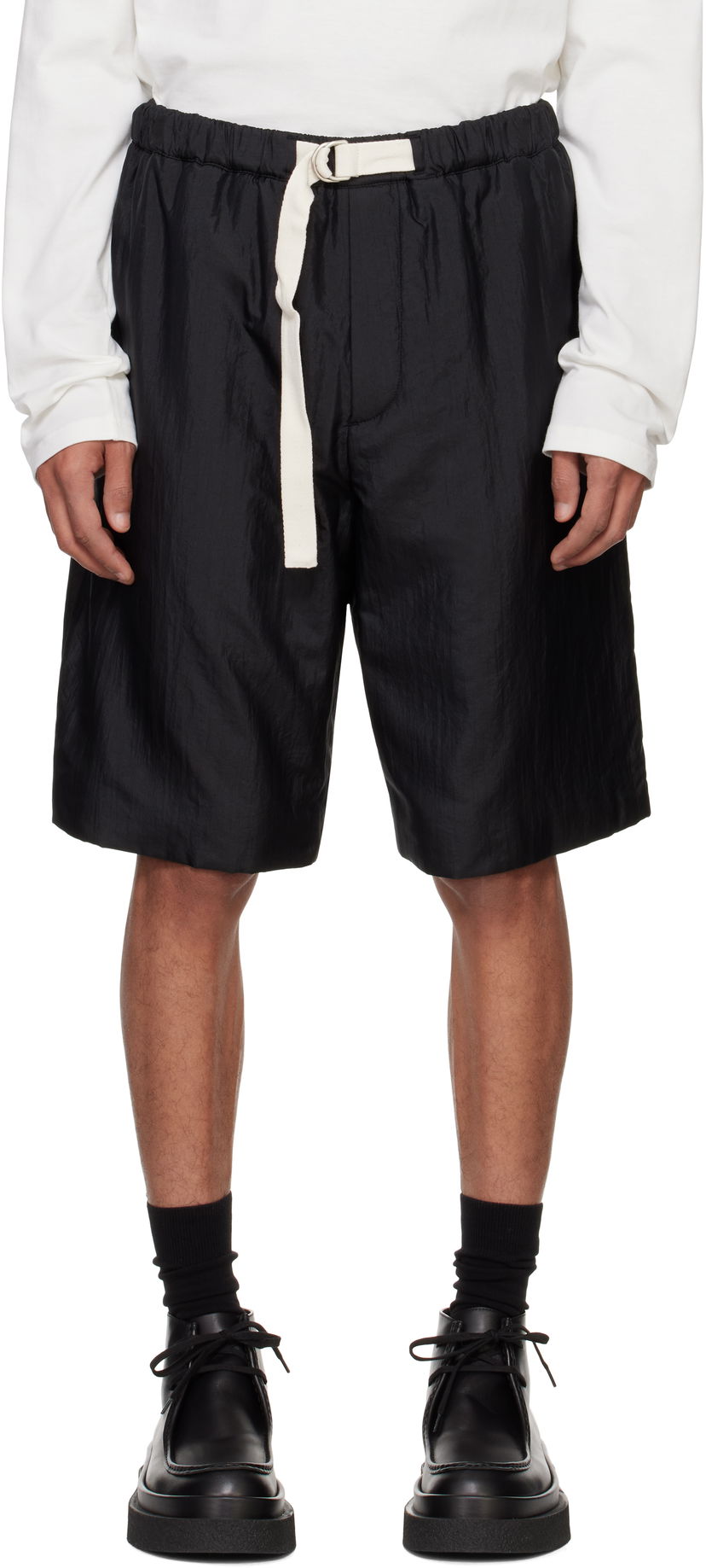 Шорти Jil Sander Jil Sander Drawstring Shorts чорний | J47KA0271_J70003