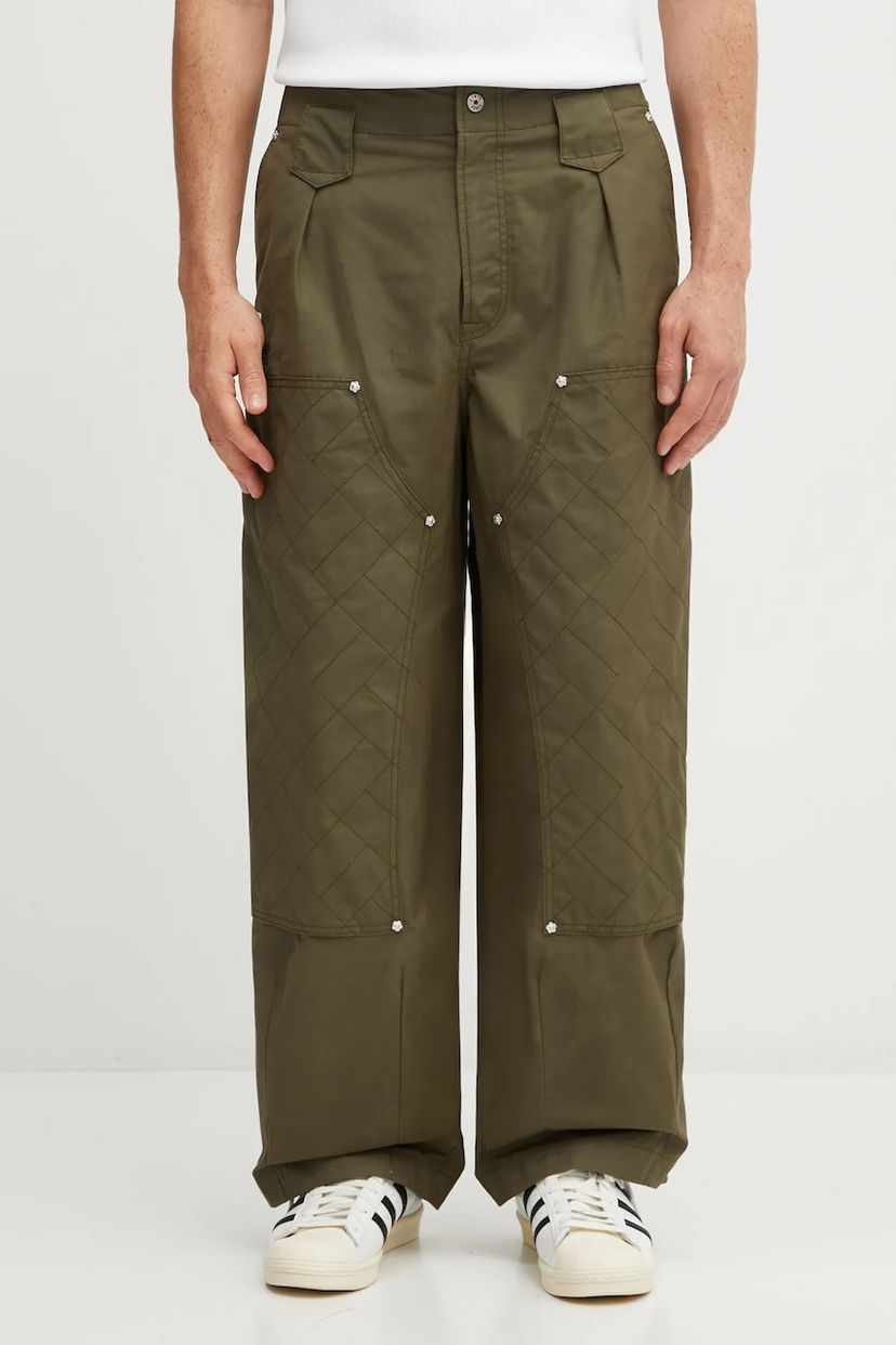 Штани KENZO Weave Double Knee Pant Зелений | FF65PA2469HD