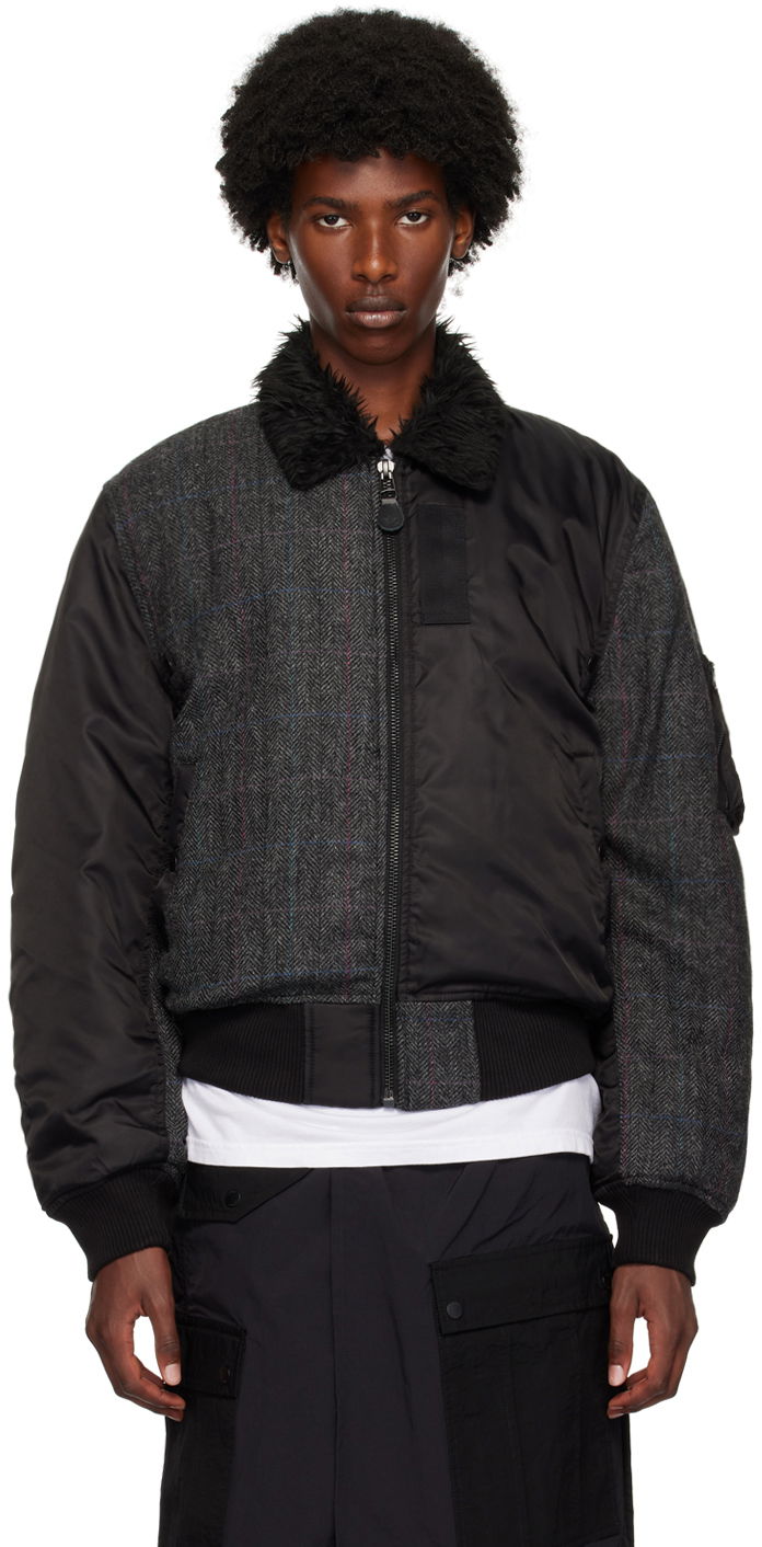 Куртка бомбер Maharishi Wool Flight Jacket чорний | 5332