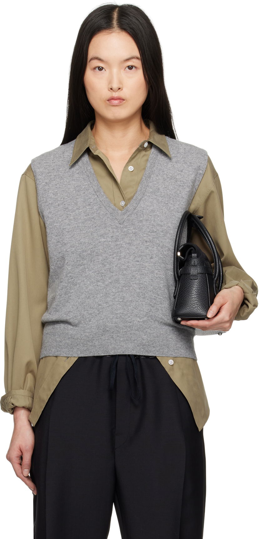 Cветр Maison Margiela Maison Margiela Knit Vest Сірий | S51FB0077 M13090