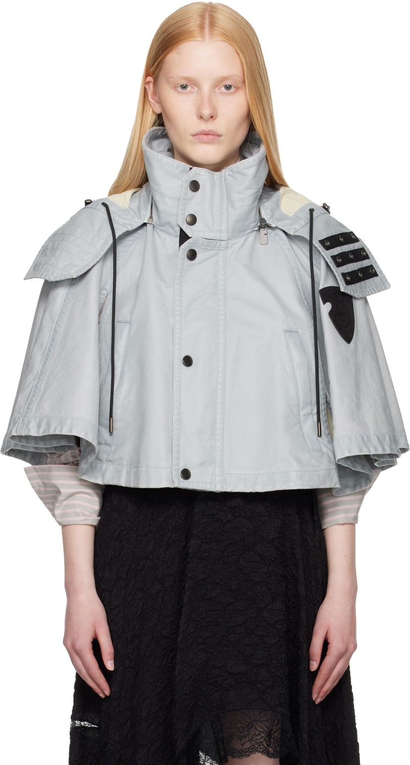 Куртка Burberry Burberry Hooded Capelet Jacket Сірий | 8109388