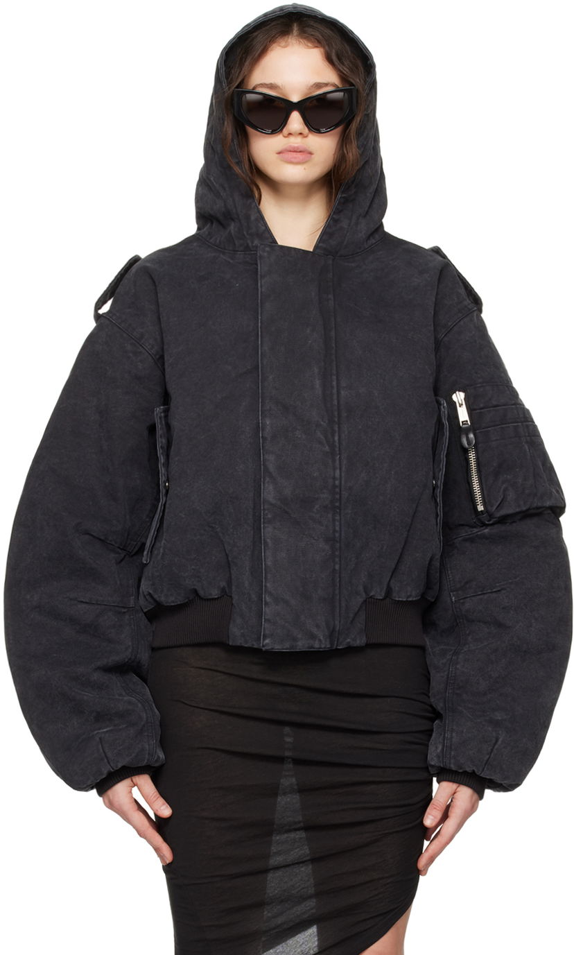 Куртка бомбер Entire Studios Entire Studios W2 Denim Hooded Bomber Jacket чорний | ES2307IR