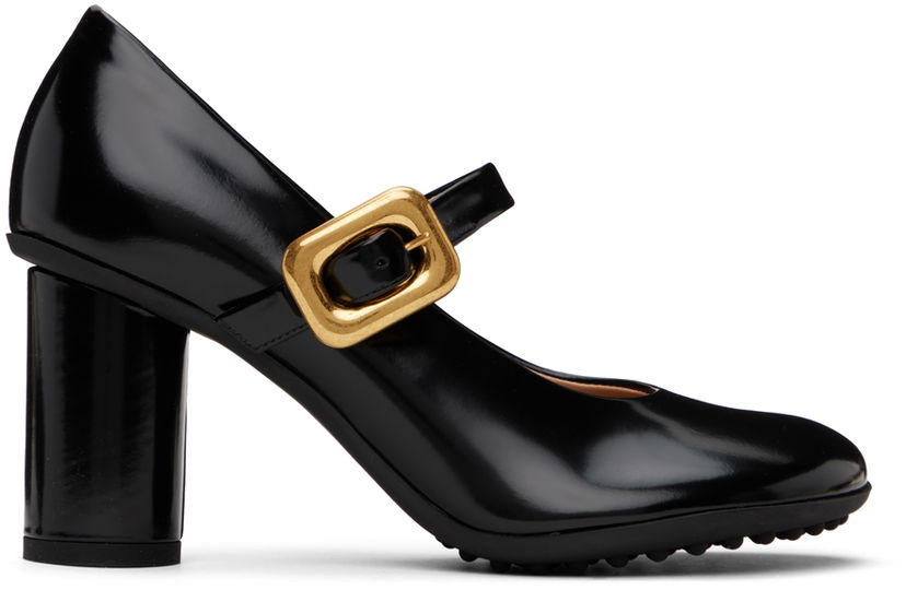 Кросівки та взуття Bottega Veneta Square Buckle Pumps чорний | 778536 V2LR0