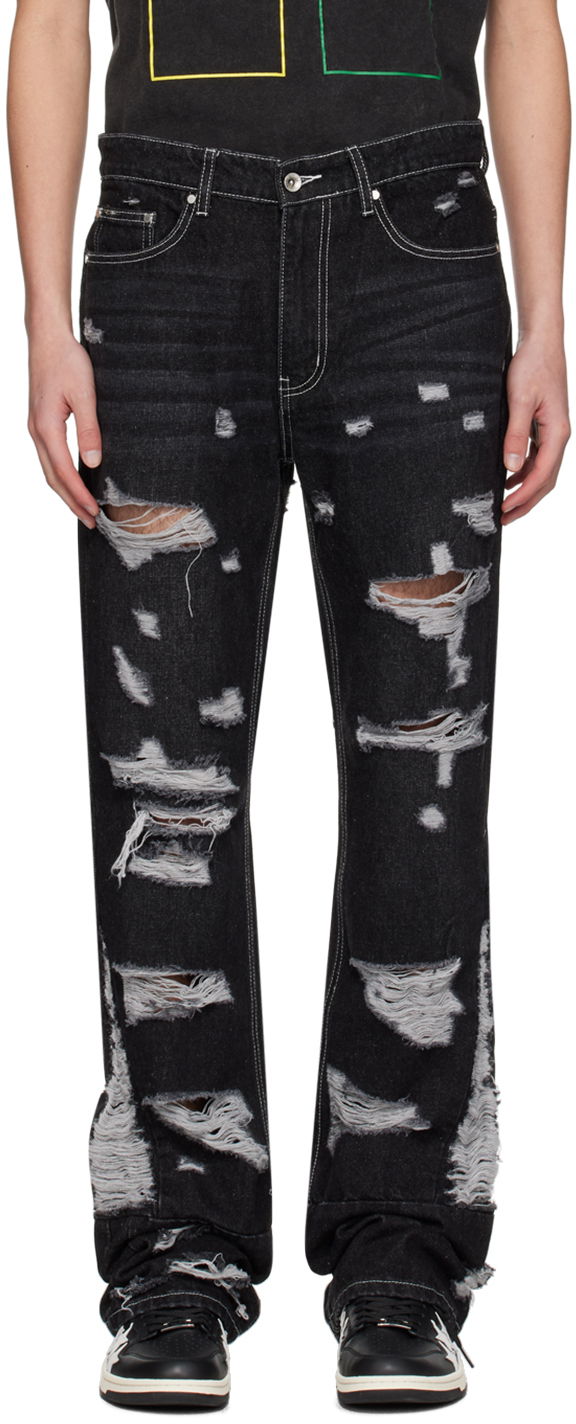 Джинси Who Decides War Distressed Gnarly Jeans чорний | 1120780002SS24