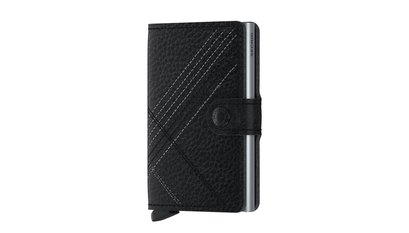Гаманець Secrid Miniwallet "Stitch Linea Black" чорний | MSt-Linea-Black, 0
