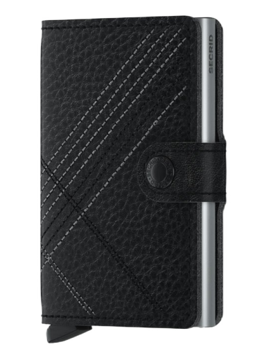 Гаманець Secrid Miniwallet "Stitch Linea Black" чорний | MSt-Linea-Black