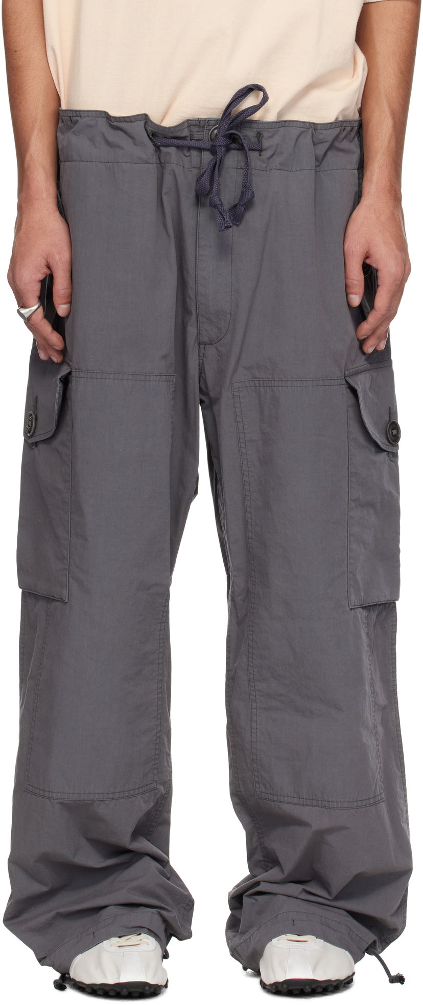 Штани карго Maison Margiela Maison Margiela Drawstring Cargo Pants Сірий | S50KA0670 M35289