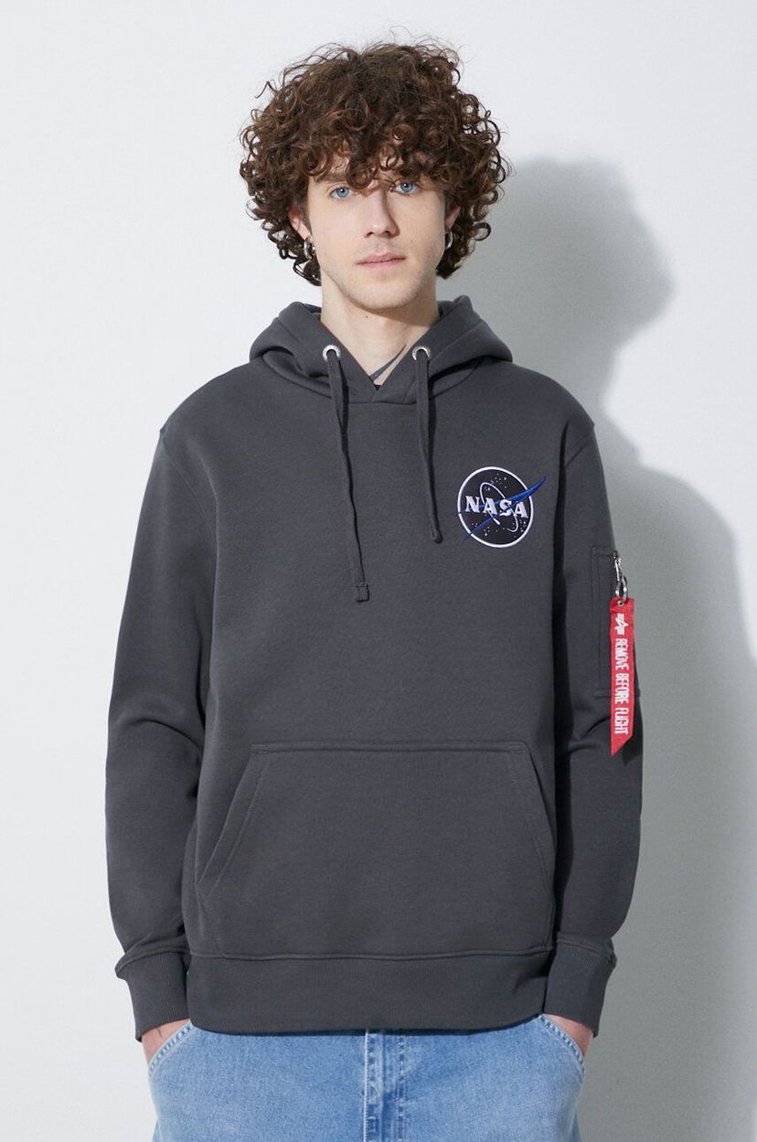 Світшоти Alpha Industries NASA Orbit Hoodie Сірий | 146339.