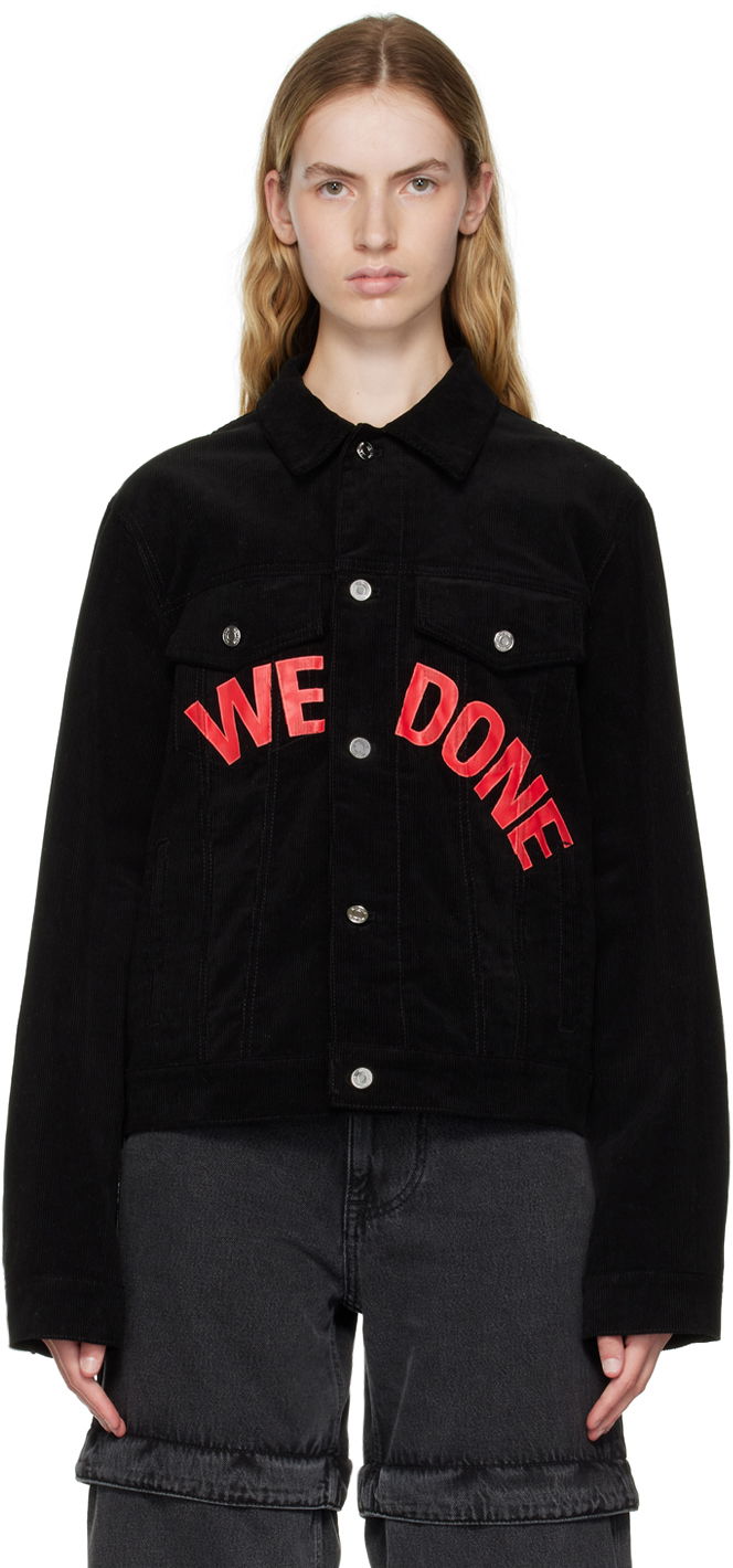 Куртка бомбер We11done We11Done Corduroy Jacket чорний | WD-DJ3-22-375-U-BK