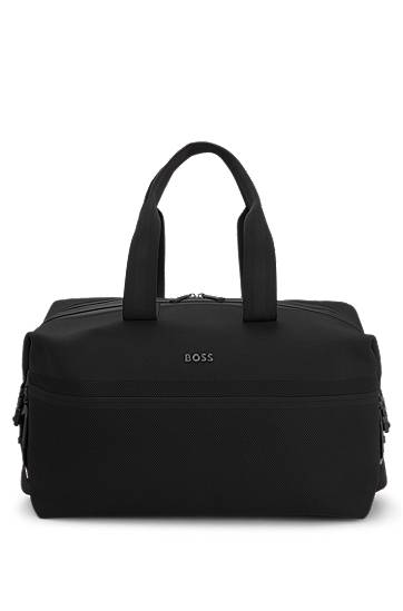 Дорожня сумка BOSS BOSS Mixed-Structure Holdall чорний | 50548308
