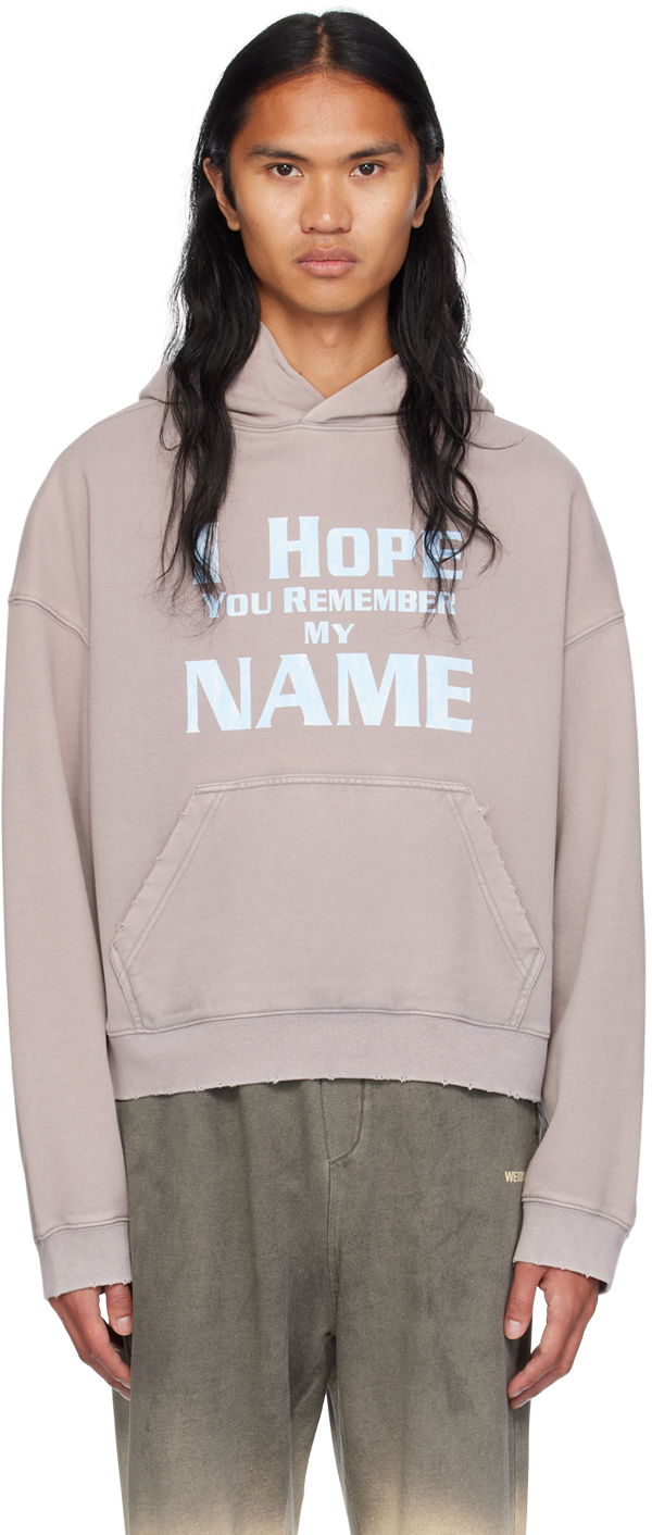 Світшоти We11done Lettering Hoodie Фіолетовий | WD-TH2-24-813-U-LP