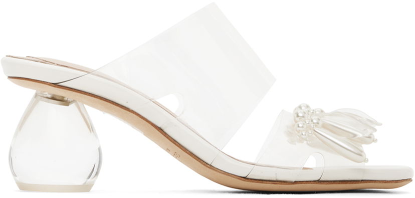 Аксесуари Simone Rocha Simone Rocha Beaded Perspex Heeled Sandals білий | LH12B 0743