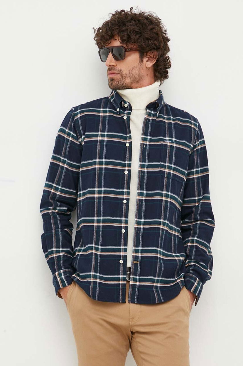 Сорочка Barbour Barbour Slim Fit Button-Down Shirt темно-синій | MSH5037
