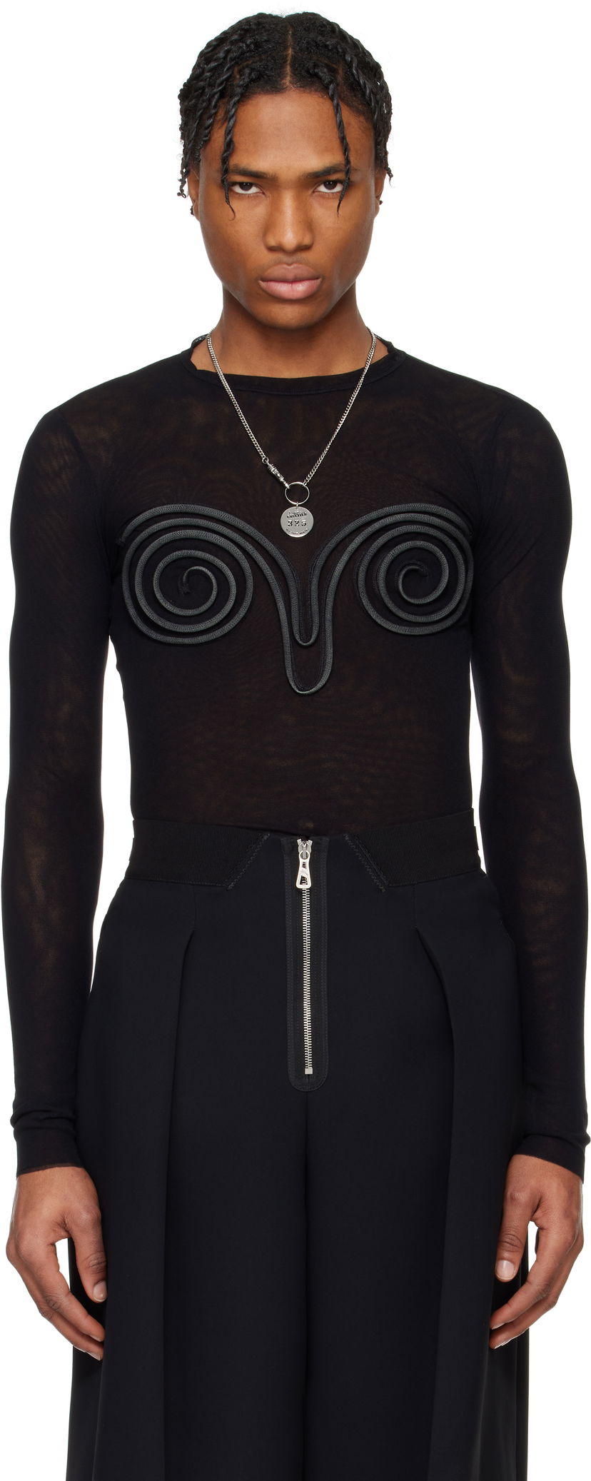 Боді Jean Paul Gaultier Jean Paul Gaultier 3D Spirale T-Shirt чорний | 25/34-F-TO271B-T001-00