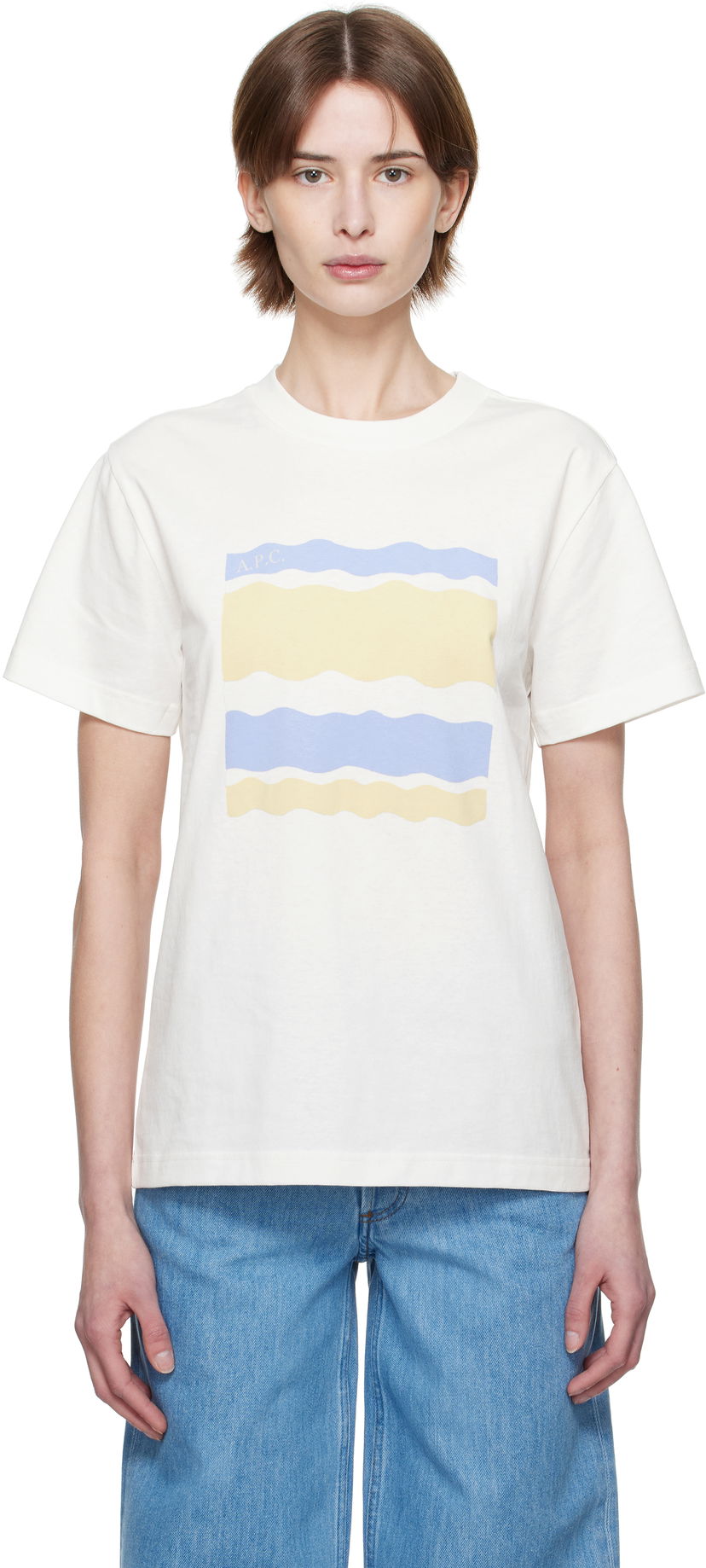 Футболка A.P.C. A.P.C. Malone Graphic T-Shirt білий | COGCK-M26506